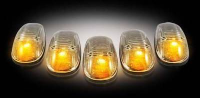 Recon Smoked Cab Lens with Black Base Wiring and Amber LED