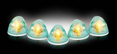 Recon Super White Cab Lens with Chrome Base Wiring and Amber LED