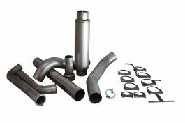 Ford F250 Bully Dog Single Turbo Back Exhaust Kit with Tip - Aluminized Steel - 81052