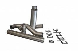 Ford F250 Bully Dog Single Cat Back Exhaust Kit with Tip - Aluminized Steel - 81412