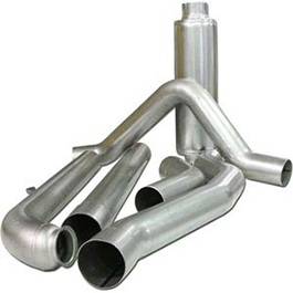 GMC Sierra Bully Dog Single Turbo Back Exhaust Kit with Tip - Aluminized Steel - 83060
