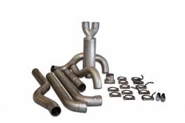 GMC Sierra Bully Dog Dual Cat Back Exhaust Kit with Tip - Aluminized Steel - 83240