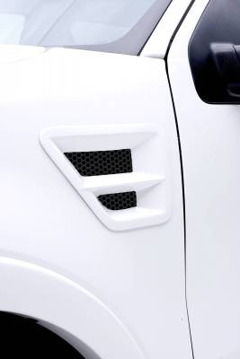 3dCarbon - Ford F150 3dCarbon Type I Front Fender Vent with Grille & Horizontal Cross Bar- Pair - 691106 - Image 2