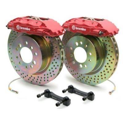 Brembo - Audi A4 Brembo Gran Turismo Brake Kit with 4 Piston 332x32 Disc & 2-Piece Rotor - Front - 1Bx.7001A - Image 2