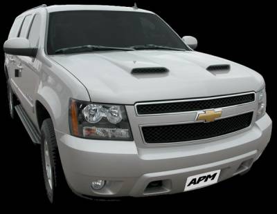 Chevrolet Suburban APM Fiberglass with Z06 Style Scoops Functional Hood - Primed - 811432