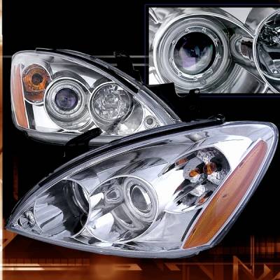 Mitsubishi Lancer Custom Disco Chrome Projector Headlights - 2LHP-LAN03H-KS