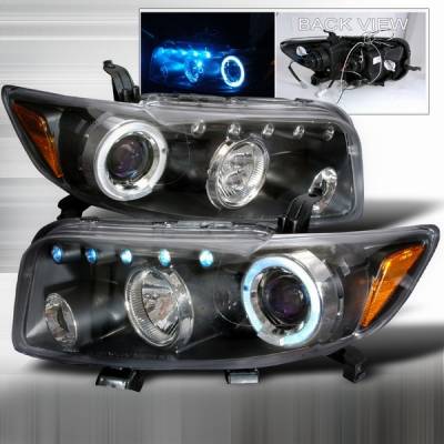 Scion xB Custom Disco Black & Blue Projector Headlights - 2LHP-XB08JMB-TM