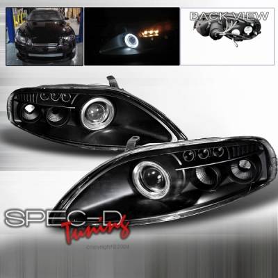 Lexus SC Custom Disco Black CCFL Halo Projector Headlights - 3LHP-SC30092JM-ABM