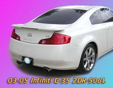 Infiniti G35 2DR California Dream OE Style Spoiler with Light - Unpainted - 506L