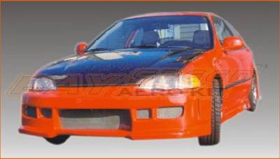 Honda Civic 2DR Bay Speed Black Window Front Bumper - 8215BW