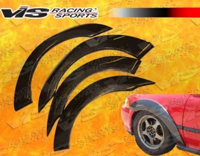 Honda Civic HB VIS Racing Custom Carbon Fiber Fender Flares - 92HDCVCHBCUS-076C
