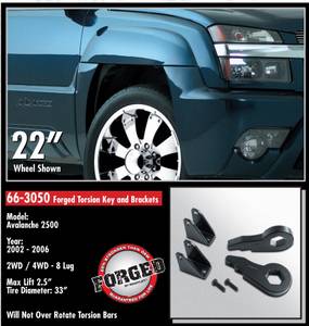 ReadyLift - ReadyLift Forged Torsion Key Suspension Leveling Kit - 2.5 Inch Lift 33 Inch Max - Image 1