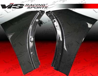Mini Cooper VIS Racing OEM Style with O Side Marker Carbon Fiber Fenders - 02BMMC2DOES-007C