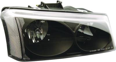 Chevrolet Silverado APC Headlights with Black Housing - 403680HLDB