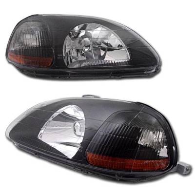 Crystal Black Head Lights Amber