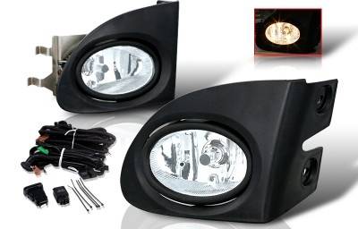 Honda Civic HB WinJet OEM Fog Light - Clear - Wiring Kit Included - WJ30-0084-09