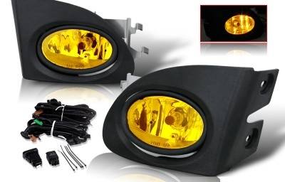 Honda Civic HB WinJet OEM Fog Light - Yellow - Wiring Kit Included - WJ30-0084-12