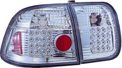 Honda Civic 4DR APC LED Taillights with Clear Lens - 406271TL
