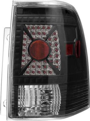 Ford Expedition APC Diamond Cut Taillights with Black Housing - 407512TLB
