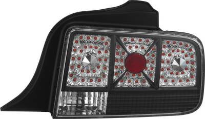 Ford Mustang APC Diamond Cut Taillights with Black Housing - 407513TLB