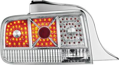 Ford Mustang APC Diamond Cut Taillights with Chrome Housing - 407513TLC