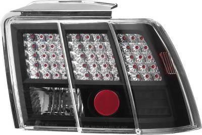 Ford Mustang APC Diamond Cut Taillights with Black Housing - 407514TLB