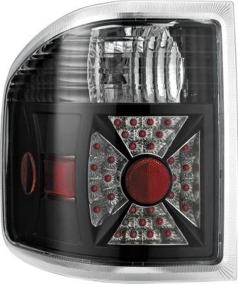 Ford F150 APC Diamond Cut Taillights with Black Housing - 407523TLB