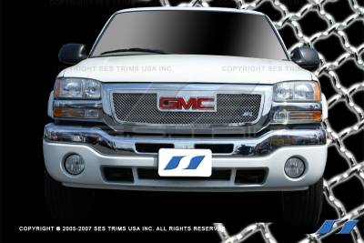 GMC Sierra SES Trim Chrome Plated Stainless Steel Mesh Grille - MG104