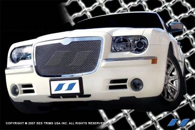SES Trim - Chrysler 300 SES Trim Chrome Plated Stainless Steel Mesh Grille - MG107 - Image 1