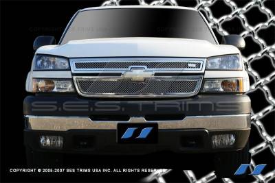 Chevrolet Silverado SES Trim Chrome Plated Stainless Steel Mesh Grille - MG112