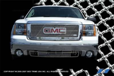 GMC Sierra SES Trim Chrome Plated Stainless Steel Mesh Grille - MG151