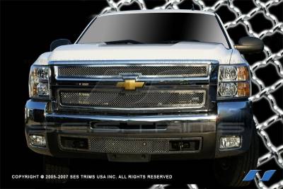 Chevrolet Silverado SES Trim Chrome Plated Stainless Steel Mesh Grille - MG159