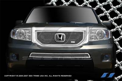 Honda Pilot SES Trim Chrome Plated Stainless Steel Mesh Grille - Top & Bottom - MG195A-B