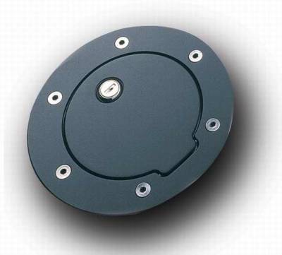 All Sales Billet Fuel Door - Black with Lock - 6031KL