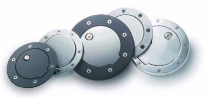 All Sales Billet Fuel Door - Brushed with Lock - 6031L