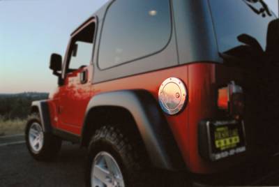 All Sales Billet Fuel Door - Polished with Lock - 6031PL