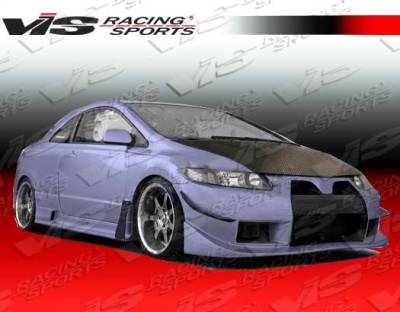 Honda Civic 2DR VIS Racing Wide body GT Front Bumper - 06HDCVC2DWBGT-001