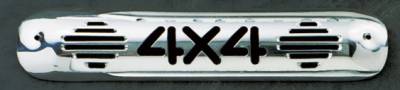 All Sales Third Brake Light Cover - 4X4 Design - Polished - 94014P