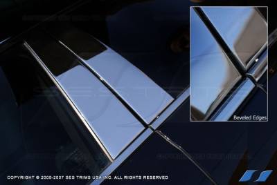 SES Trim - Lincoln LS SES Trim Pillar Post - 304 Mirror Shine Stainless Steel - 6PC - P104 - Image 2