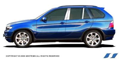 BMW X5 SES Trim Pillar Post - 304 Mirror Shine Stainless Steel - 6PC - P144