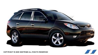 Hyundai Veracruz SES Trim Pillar Post - 304 Mirror Shine Stainless Steel - 6PC - P169