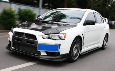 Mitsubishi Lancer Bay Speed BS Style Carbon Fiber Front Lip - CF8430BS-FL
