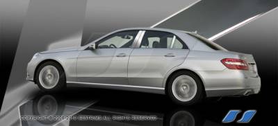 Mercedes-Benz E Class SES Trim Pillar Post - 304 Mirror Shine Stainless Steel - 6PC - P271