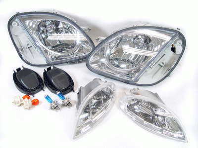 Crystal Headlights With Clear Corners