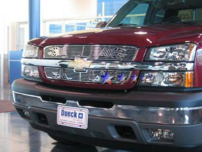 APS - Chevrolet Silverado APS Symbolic Grille - Upper - Aluminum - C25717F - Image 1