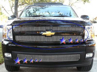 Chevrolet Silverado APS Billet Grille - Upper - Aluminum - C65766V