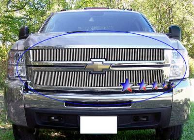 Chevrolet Silverado APS Billet Grille - Upper - Aluminum - C65774V