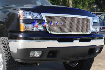 APS - Chevrolet Silverado APS Wire Mesh Grille - Upper - Stainless Steel - C76576T - Image 1