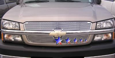 APS - Chevrolet Silverado APS CNC Grille - Upper - Aluminum - C95717A - Image 1