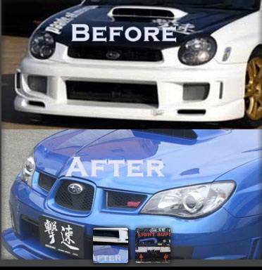 Subaru Impreza Chargespeed Round Eye Face Lift Kit to 2006-2007 GD-B Hawk Light Style - CS975FEL